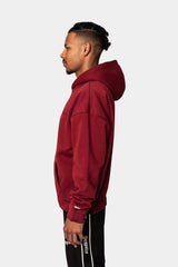 SUPER HEAVY OVERZISE BLANK ZIP-HOODIE BURGUNDY