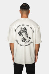 HEAVY OVERSIZE ''MONEY ON MY MIND'' T-SHIRT CREAM WHITE