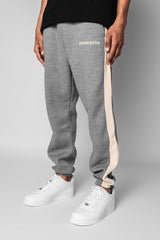 HEAVY SIDE STRIPE JOGGER HEATHER GREY