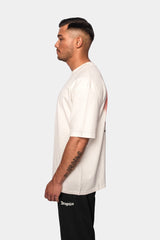 HEAVY OVERSIZE V2 MOON T-SHIRT CREAM WHITE