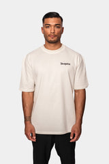 HEAVY OVERSIZE LEGENDS NEVER DIE T-SHIRT CREAM WHITE
