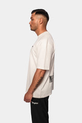 HEAVY OVERSIZE LEGENDS NEVER DIE T-SHIRT CREAM WHITE