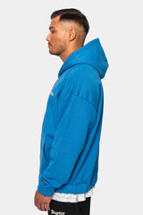 SUPER HEAVY OVERSIZE BLANK ZIP HOODIE ROYAL BLUE