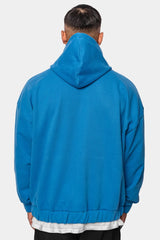 SUPER HEAVY OVERSIZE BLANK ZIP HOODIE ROYAL BLUE