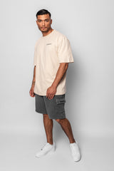 HEAVY CARGO SWEAT SHORT WASHED GREY