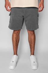 HEAVY CARGO SWEAT SHORT WASHED GREY