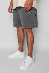 HEAVY CARGO SWEAT SHORT WASHED GREY
