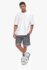 LOGO MESH SHORT STEEL GREY