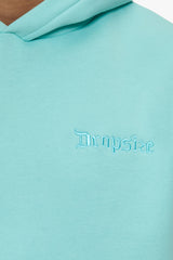 HEAVY OVERSIZE EMBO HOODIE TURQUOISE