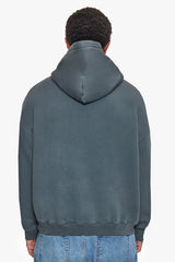 HEAVY OVERSIZE STONE GREY EMBO HOODIE