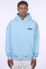 HEAVY OVERSIZE HD PRINT HOODIE BLUE GLOW