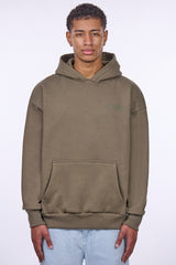 HEAVY OVERSIZE HD PRINT HOODIE OLIVE