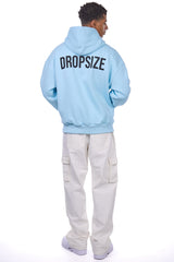 HEAVY OVERSIZE HD PRINT HOODIE BLUE GLOW