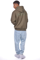 HEAVY OVERSIZE HD PRINT HOODIE OLIVE