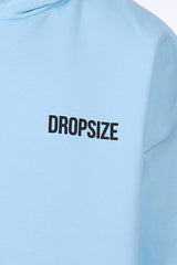 HEAVY OVERSIZE HD PRINT HOODIE BLUE GLOW