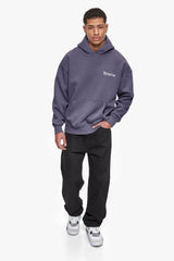 HEAVY OVERSIZE SMALL EMBO HOODIE GRANITE