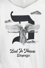 HEAVY OVERSIZE LOST IN HEAVEN HOODIE CREAM WHITE