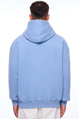 HEAVY OVERZIZE EMBO HOODIE BLUE WASHED