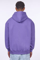 HEAVY OVERZIZE EMBO HOODIE PURPLE WASHED