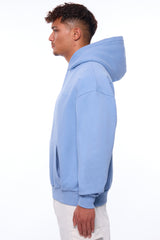 HEAVY OVERZIZE EMBO HOODIE BLUE WASHED