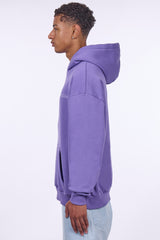 HEAVY OVERZIZE EMBO HOODIE PURPLE WASHED