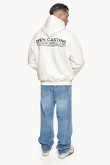 HEAVY OVERSIZE ''OPEN CASTING'' HOODIE CREAM WHITE