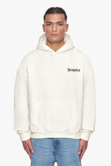 HEAVY OVERSIZE ''OPEN CASTING'' HOODIE CREAM WHITE