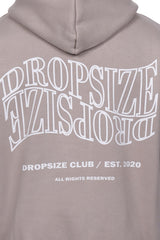 HEAVY OVERSIZE MIRRORED LOGO HOODIE PUMIC STONE
