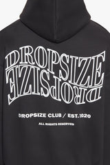HEAVY OVERSIZE MIRRORED LOGO HOODIE BLACK/WHITE