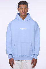 HEAVY OVERSIZE MEMBERS ONLY HOODIE BABY BLUE
