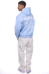 HEAVY OVERSIZE MEMBERS ONLY HOODIE BABY BLUE