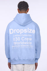 HEAVY OVERSIZE MEMBERS ONLY HOODIE BABY BLUE