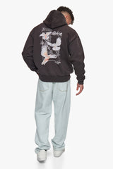HEAVY OVERSIZE KHEIR HOODIE WASHED BLACK