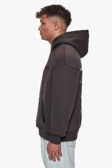 HEAVY OVERSIZE KHEIR HOODIE WASHED BLACK