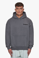 HEAVY OVERSIZE CHERRY FLOWERS HOODIE GREY