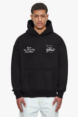 HEAVY OVERSIZE D LOGO HOODIE BLACK
