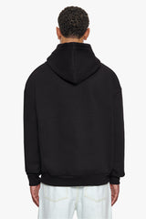 HEAVY OVERSIZE D LOGO HOODIE BLACK