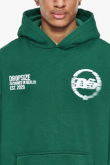 HEAVY OVERSIZE DESIGNED IN BERLIN HOODIE WASHED GREEN