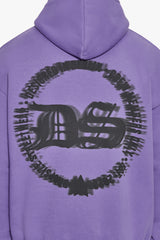 HEAVY OVERSIZE BLURRED LOGO HOODIE WASHED PURPLE