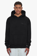 HEAVY OVERZIZE RAISED IN HEAVEN HOODIE  BLACK