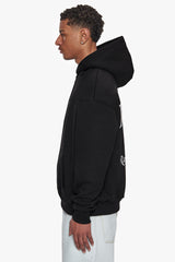 HEAVY OVERZIZE RAISED IN HEAVEN HOODIE  BLACK