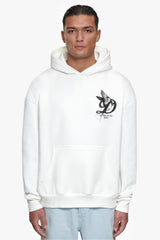 HEAVY OVERZIZE FLY HIGH HOODIE WASHED WHITE