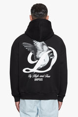 HEAVY OVERZIZE FLY HIGH HOODIE BLACK