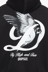 HEAVY OVERZIZE FLY HIGH HOODIE BLACK