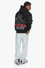 HEAVY OVERZIZE MAKE IT HAPPEN HOODIE BLACK