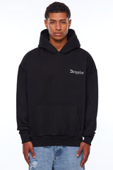 HEAVY OVERSIZE RACING DIVISION HOODIE BLACK