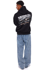 HEAVY OVERSIZE RACING DIVISION HOODIE BLACK