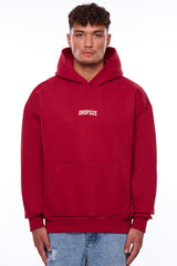 HEAVY OVERSIZE MIDDLE LOGO HOODIE RED