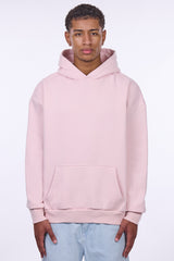 HEAVY OVERSIZE MIDDLE LOGO HOODIE WASHED PINK