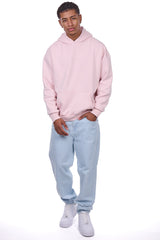HEAVY OVERSIZE MIDDLE LOGO HOODIE WASHED PINK
